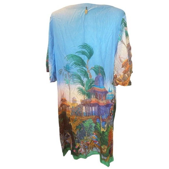 Ruby Yaya Womens Knee Length India Print V-Neck Dress - Picture 3 of 7